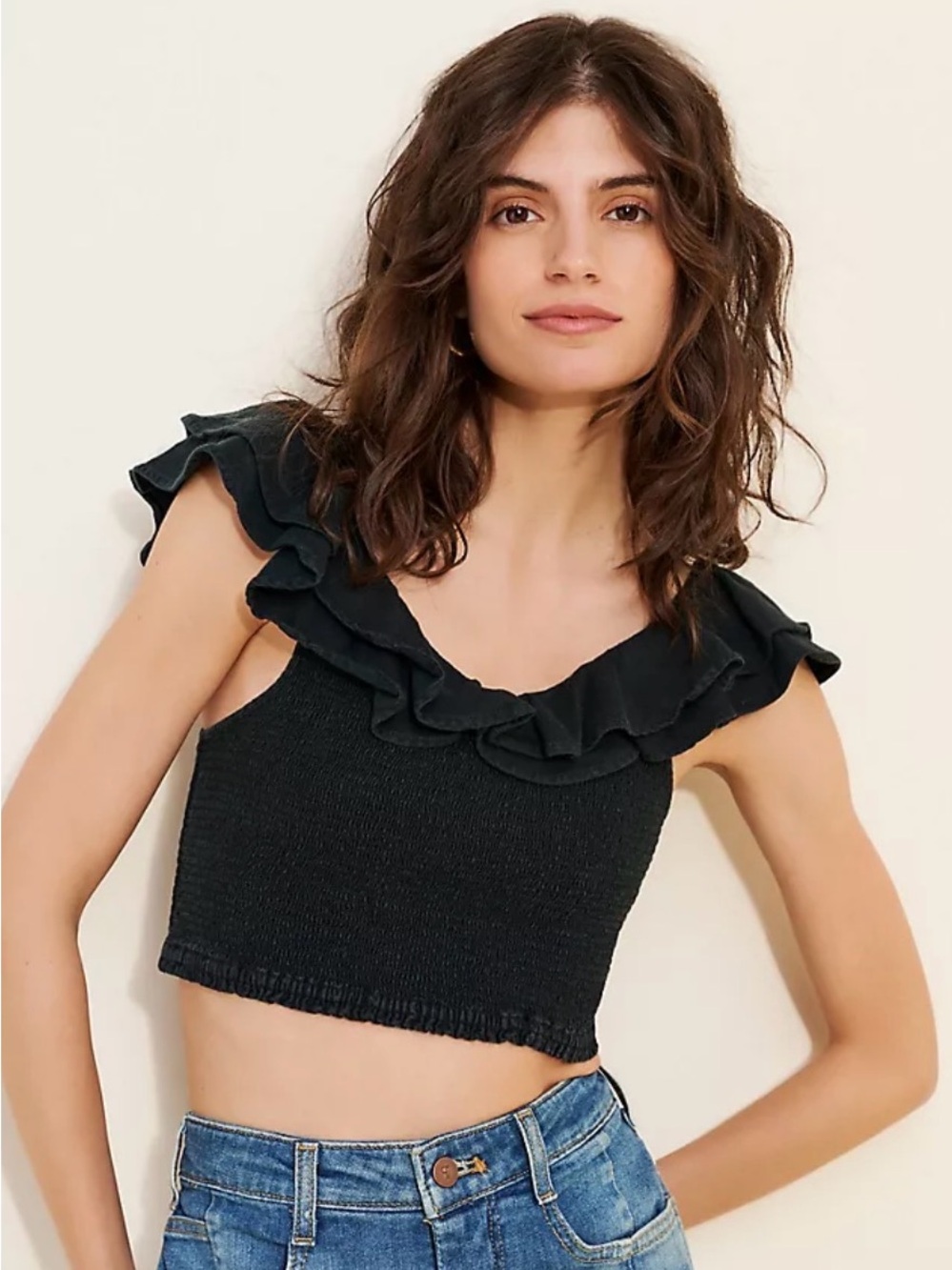 Anthropologie | Maeve Flutter Sleeve Top